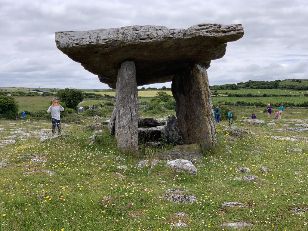 Poulnabrone Dolmen megalithic tomb in the Burren, Ireland.